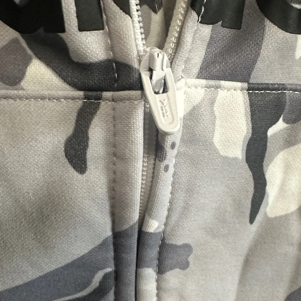 Adidas Black and Gray Camo Infant Hoodie Jumpsuit